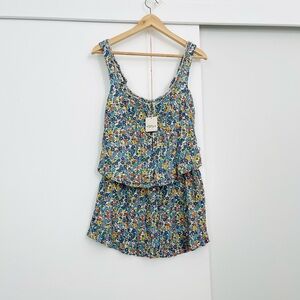 NWT Free People Matching Tank Top Skirt Set Ellia Floral Printed Size XS